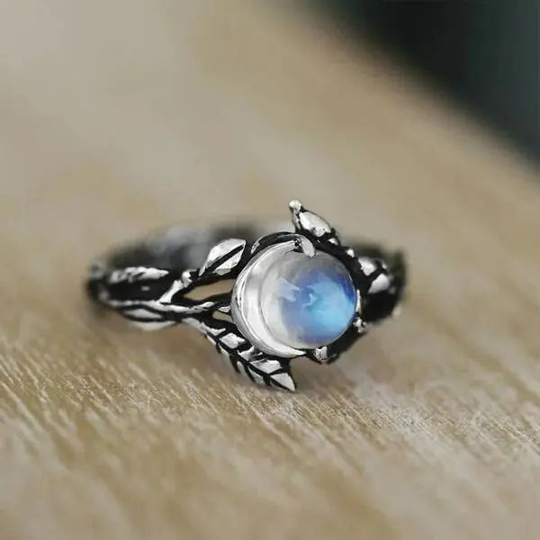 Celestial ring with moonstone