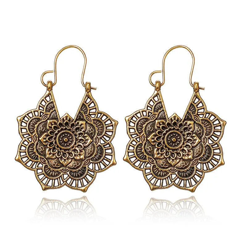 Lotus mandala earrings
