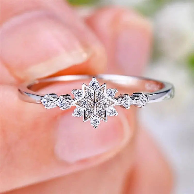 Snowflake ring in sterling silver