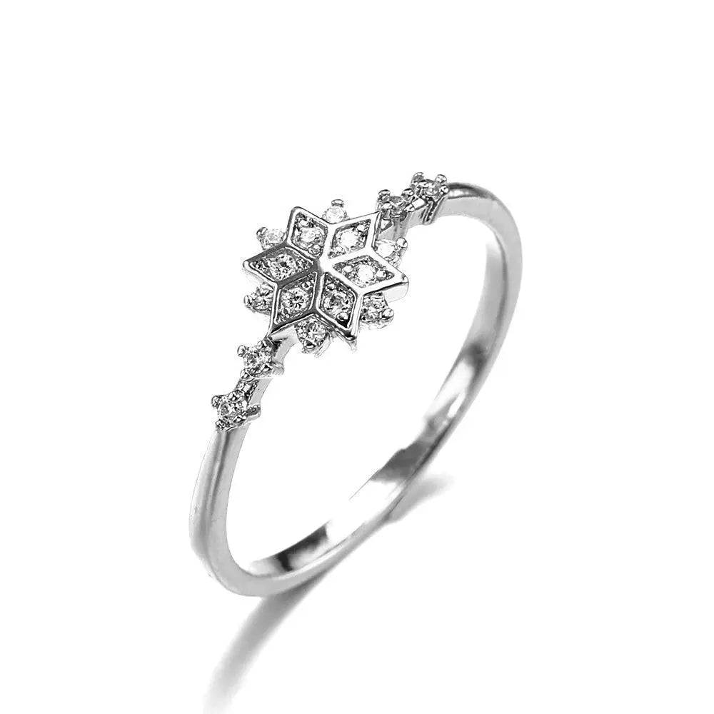 Snowflake ring in sterling silver