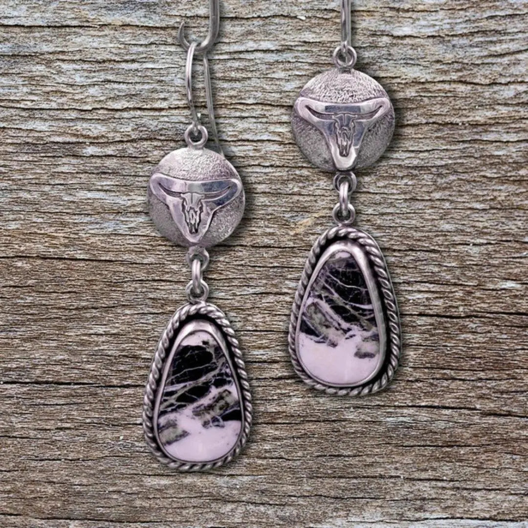 Pink vintage style earrings