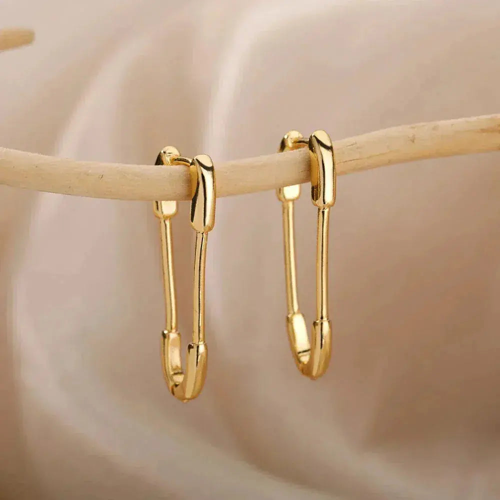 Minimalist gold clip-on earrings