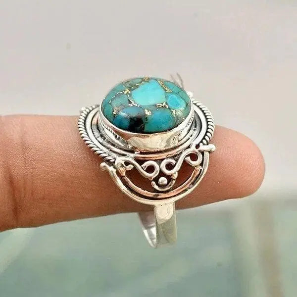 Turquoise boho ring