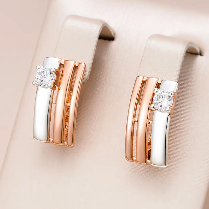 Small gold and silver earrings