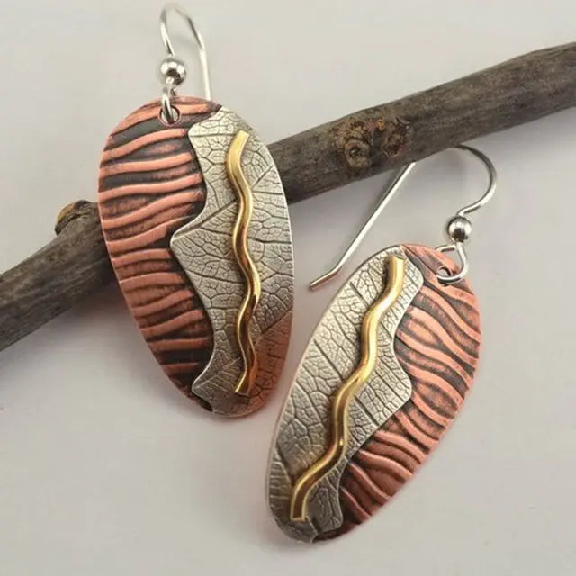 Silver desert earrings in vintage style