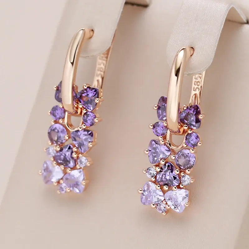 Elegancka purple earrings