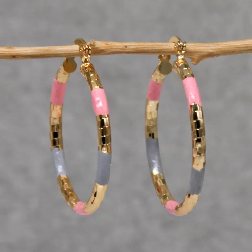Luxury vintage style gold earrings