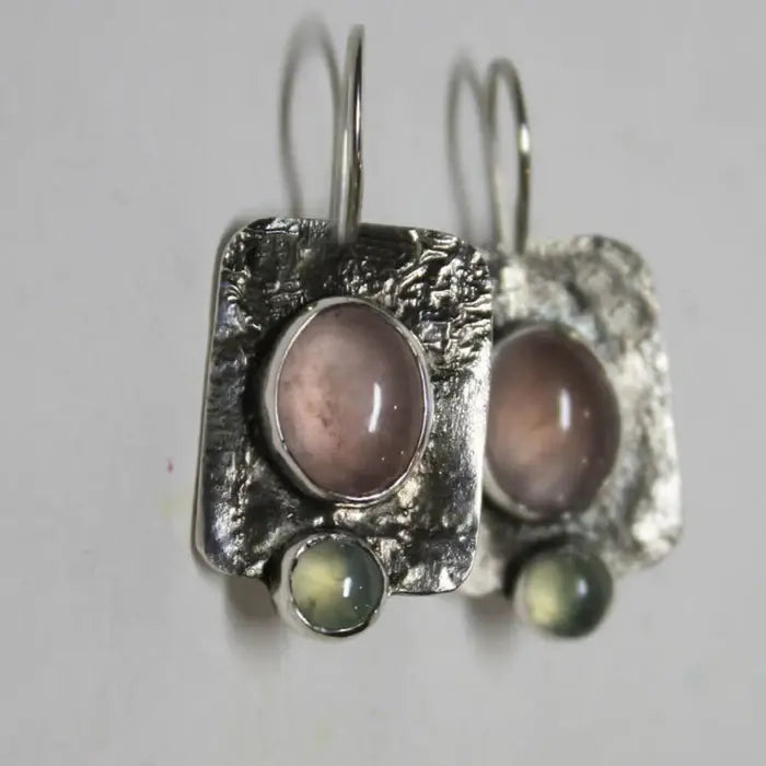 Crystal vintage style earrings in sterling silver