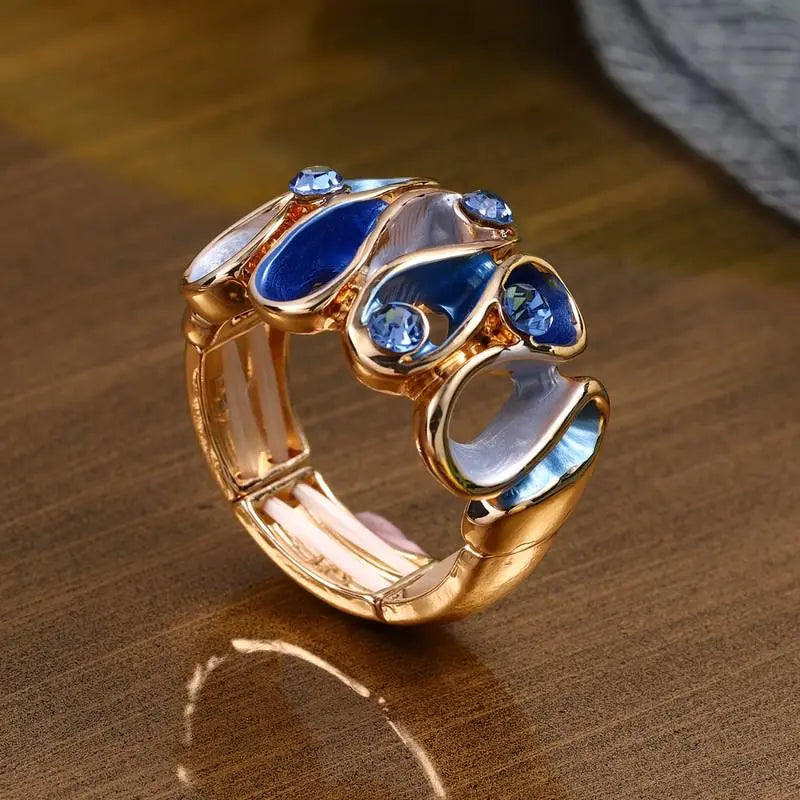 Irregular blue vintage ring