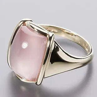 Vintage square rose gold ring