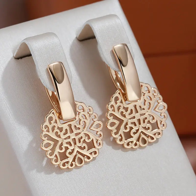 Gold mandala earrings