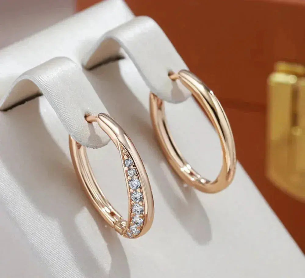 Luxury gold hoop earrings