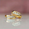 Radiant round earrings with zircons