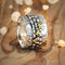 Small ring with bee flower