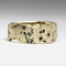 Gold ring with blue crystal