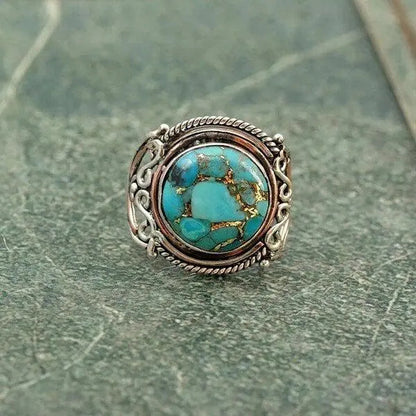 Turquoise boho ring