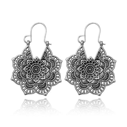 Lotus mandala earrings