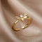 Adjustable gold ring with bee