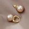 Gold-plated earrings with pearls
