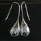Silver earrings with dandelion pendant
