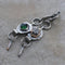 Two-tone boho earrings with silver cubic zirconias