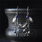 Silver earrings in the shape of leaves