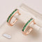 Emerald and diamond earrings in gold