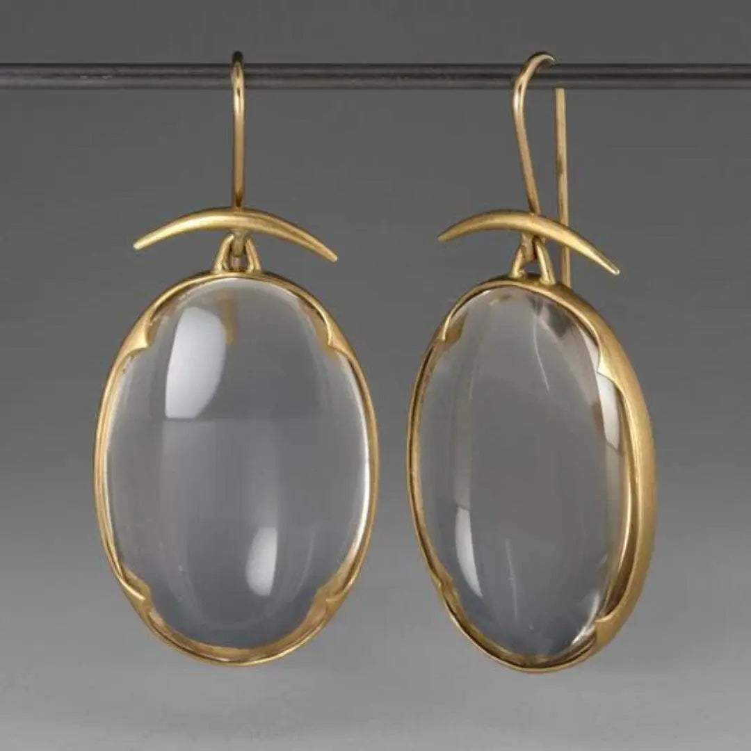Crystal and gold vintage style earrings