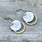 Vintage style earrings with gold and silver plate