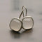 Earrings with cubic moon crystal in vintage style
