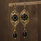 Gold-plated vintage-style pendant earrings