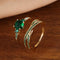 Elegant green gold rings