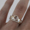 Vintage ring with gold zircons