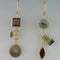 Antique earrings with crystals in forest style