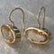 Gold earrings with crystal inserts