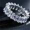Luxury zirconia ring in gold and silver