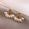 Earrings made of baroque pearls