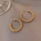 Gold and diamond earrings