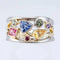 Vintage ring with colored crystal