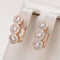 Elegant crystal earrings in gold color