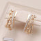 Shiny gold chain earrings