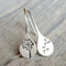 Earrings in the shape of dandelion leaves in sterling silver