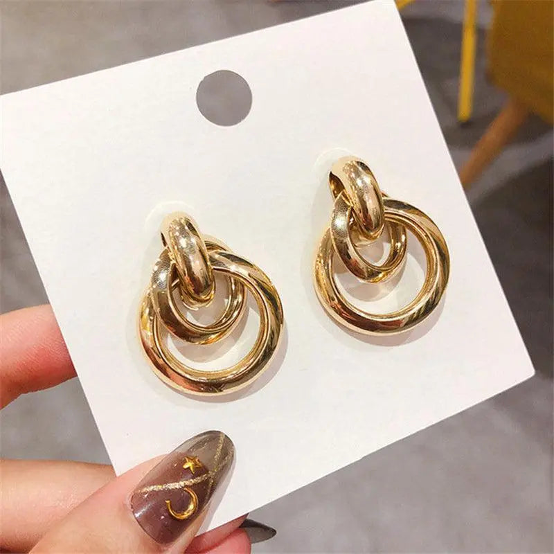 Gold-plated luxury earrings