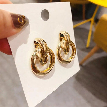 Gold-plated luxury earrings