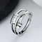 Multi-layered ring with silver tree in vintage style