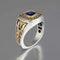 Blue Turkish signet ring in sterling silver 925