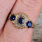 Vintage style blue zirconia ring