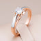 Luxury ring with white crystal