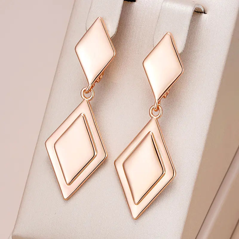 Gold geometric plated earrings