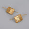Gold earrings with hollow ivy